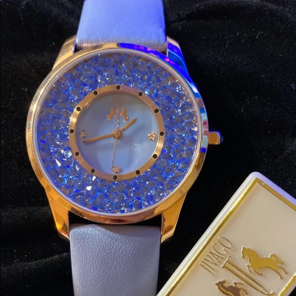 JIVAGO Brilliance Quartz Blue Ladies Watch